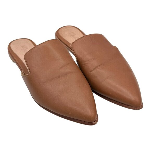 Madewell Gemma Cognac Pointed Toe Mule Flats - Picture 2 of 12